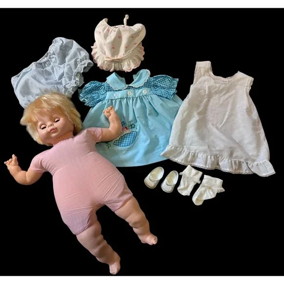 222” Vintage Vogue BABY DEAR ONE Blonde/Blue Eyes Doll Redesigned Face 1965 - Picture 3 of 15